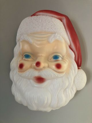 Vintage Empire 1968 Santa Hanging Head Face Blow Mold 16 "