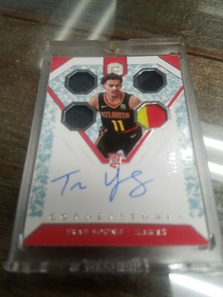 2018 - 2019 Trae Young Cornerstones Rpa On Card Auto 29/75