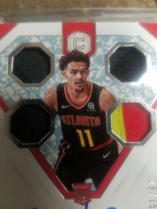 2018 - 2019 Trae Young Cornerstones RPA on card auto 29/75 3