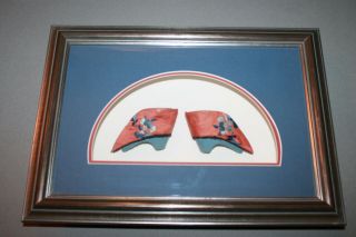 Antique Chinese Silk Embroidery Bound Feet Lotus Shoes 19TH Century Qing Framed 2