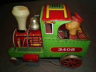 Vintage Tin Train Battery Operated 3