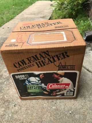Nib Vintage Coleman Catalytic Heater 3000 - 5000 Btu Model 513a708