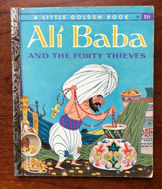 Vintage Little Golden Book Ali Baba And The Forty Thieves " A " 1st Edition Hess