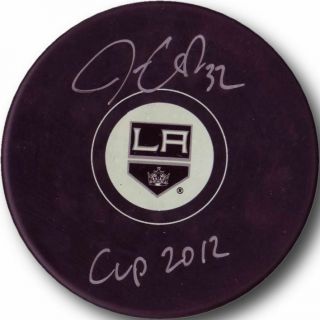 Jonathan Quick Hand Signed Autographed Los Angeles Kings Hockey Puck Cup 2012
