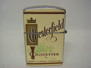 Vintage Chesterfield Advertising Cigarette Lighter By Continental Japan