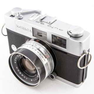 Konica Auto S2 35mm vintage rangefinder camera,  45mm f1.  8,  with case 2