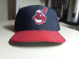 Vintage Cleveland Indians Era Pro Model 100 Wool Baseball Cap Size 7 1/4