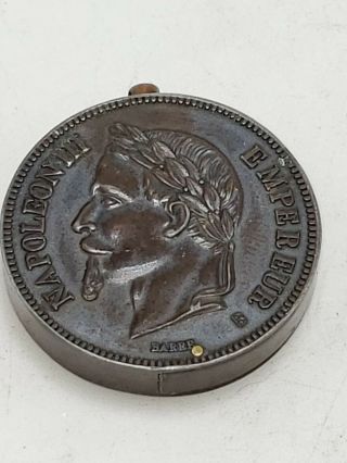 Vintage Napoleon Iii 1870 5 - Franc Faux Coin Lighter - Japan