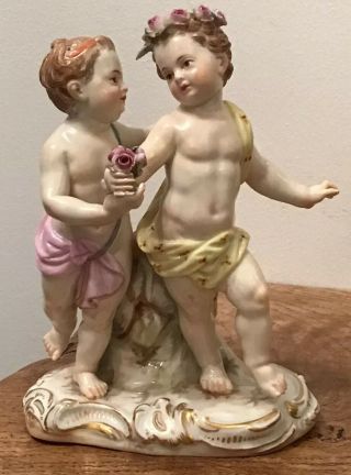 Antique Meissen Porcelain Figure Group