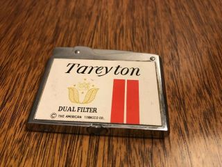 Vintage Tareyton Cigarette Flat Advertising Lighter By Deluxe Japan Rare