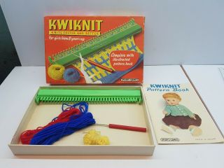 Vintage Kwiknit Spears Games Knitting Kit Pattern Book English Collectable