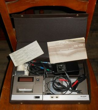Vintage Sharp Pocket Computer Ce - 150 Printer Cassette Interface W/ Travel Case