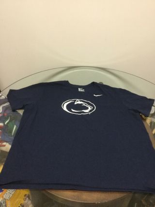 Penn State Nittany Lions Blue Nike Football Basketball T - Shirt 3xl Con