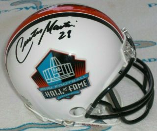 Curtis Martin Signed Hall Of Fame Mini Helmet Jets - Patriots - J.  S.  A.  Certified