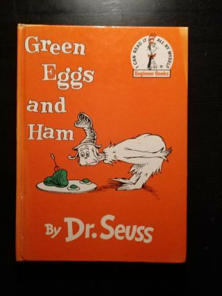 Vintage 1960 Dr.  Seuss Beginner Books Green Eggs And Ham Hardcover Book Gc