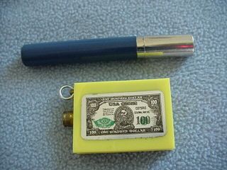 2 Vintage Lighters - Redilite Tube B&b Lighter & Permanent Match Lighter