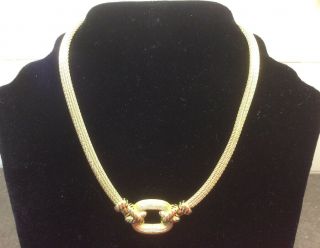 Vintage Gold Tone Christian Dior Necklace Signed