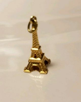 Cute Antique French 585 14k Gold Eiffel Tower Charm Hallmarked Cp