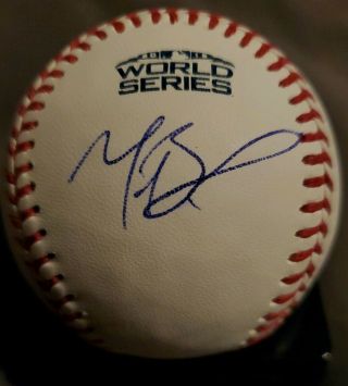 Mookie Betts Boston Red Sox Autographed 2018 World Series Logo Baseball