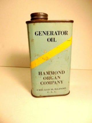 Vintage Hammond Organ C.  Organ Generator Oil Tin Can