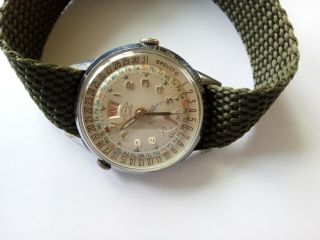 Lunox Precision.  Brevet.  Vintage Triple Date Calendar Watch.  1950 S