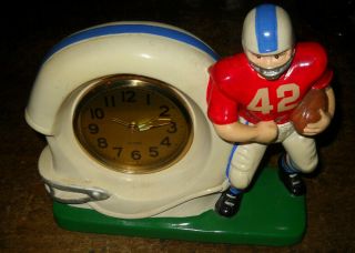 Vintage Boston England Patriots Alarm Clock Ceramic Sears Roebuck