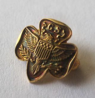 Vintage Mini 7 - Star Girl Scout Membership Pin 10k Gold Filled Miniature Eagle