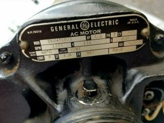 GE General Electric 5KH45KB21 1/3 HP 115V 1725 RPM 60 - Cycle Motor Vintage 3