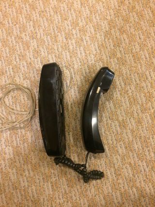 Vintage AT&T Trimline Corded Black Wall or Desk Push Button Phone 3