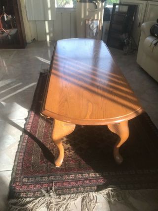 Vintage Oak Drop Leaf Coffe Table,  Cocktails,  Great For Small Spaces Apa