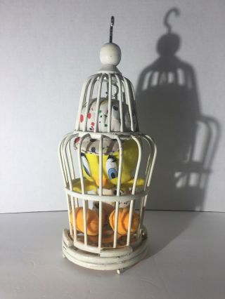 1998 Vintage Tweety Bird Plush In Cage Looney Tunes Warner Bros.