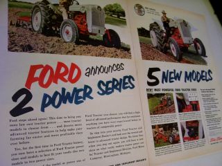 Vintage Ford Tractor Advertising - 600 & 800 Series Tractors - 1955