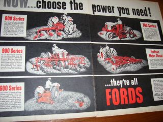 Vintage Ford Tractor Advertising - 600 - 900 Tractors & Major Diesel - 1955