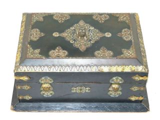 Rare Large Antique French 19th Century Egyptian Revival Sphinx Table Casket /box