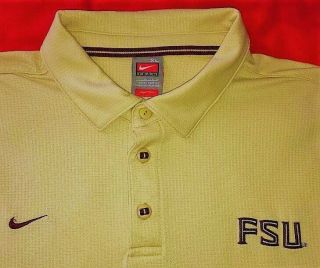 Florida St.  Seminoles (fsu) Nike Fit - Dri Mens Xl Embroidered Coaches Polo Shirt
