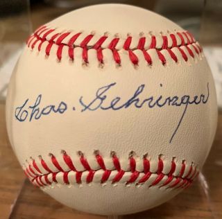 Charlie Gehringer Signed Baseball 1935 Detroit Tigers World Series Psa Dna
