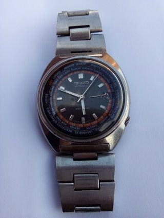 Rare Vintage Watch Men ' s Seiko World Time 6117 - 6400 Gmt Automatic 2