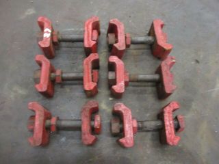 Ih Farmall M H Mta Set Of 6 Rear Wheel Bolts & Clamps Wedges Antique Tractor 27