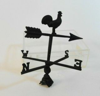 1:12 Scale Miniature Dollhouse Cast Metal Rooster Weather Vane Country Farmhouse