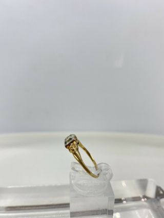 Antique Art Deco 14 - 18K Gold Diamond.  0.  25Ct Engagement Ring 2