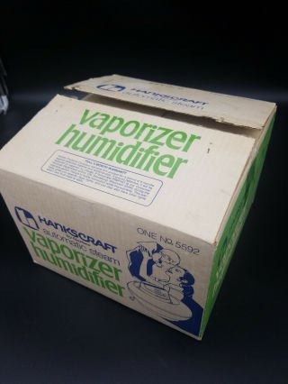 Vintage Gerber Hankscraft Humidifier Water Vaporizer Model 5592 W/box Guaranteed