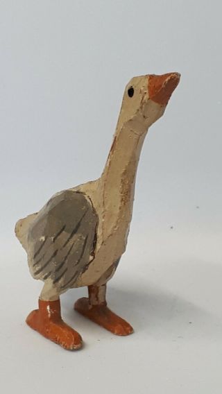 Brockenhurst Anri/black Forest Toy Goose Carved Wooden Figurine Vintage 2 " ×1 "