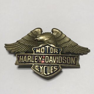Vintage Harley Davidson Belt Buckle Eagle 1983 Baron Solid Brass - Missing Part