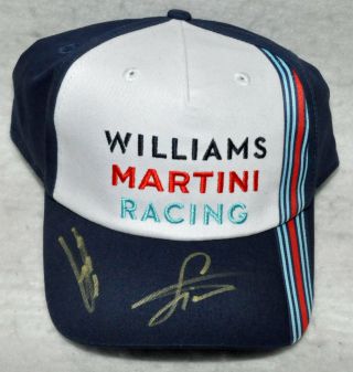 Robert Kubica & Sergey Sirotkin Signed Official 2018 Williams F1 Team Cap / Hat
