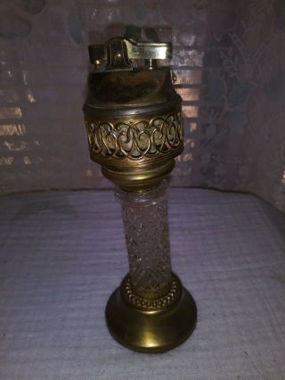 Vintage Glass In The Middle " Filigree " (made In Japan) Table Cigarette Lighter