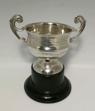 Vtg 1937 Joseph Gloster Solid Silver Hammersmith Philatelic Trophy Cup & Base