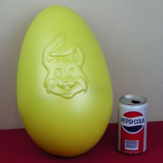 Jumbo Yellow Plastic Easter Egg General Foam Plastics Blow Mold 14 " Vintage