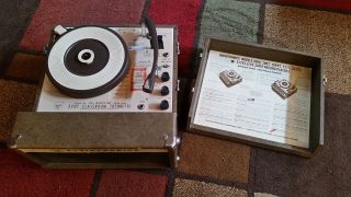 Vintage Audiotronics 320t Classroom Tutorette Portable Turntable Record Player