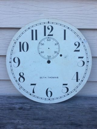 Antique Seth Thomas Weight Driven Wall Regulator Clock Dial