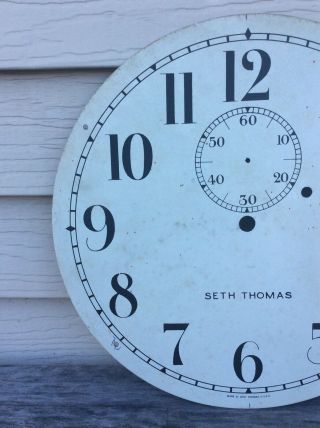 Antique Seth Thomas Weight Driven Wall Regulator Clock Dial 2